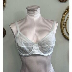 Victoria's Secret gold Tag Vintage bullet bra Sheer Unlined Bra 36B